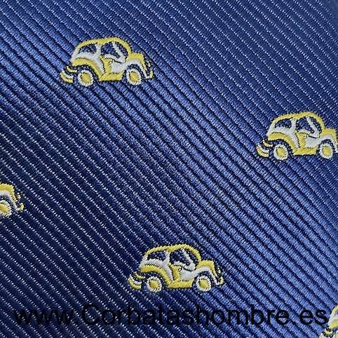 CORBATA AZUL DE COCHES TIPO MINI O SEISCIENTOS 