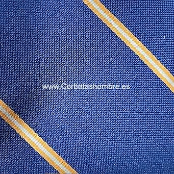 CORBATA AZUL ELEGANT RAYAS ESTRECHAS DORADAS 