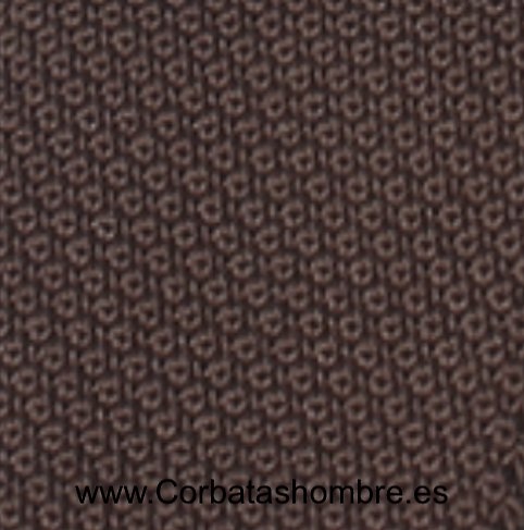 CORBATA DE PUNTO MARRÓN TABACO 