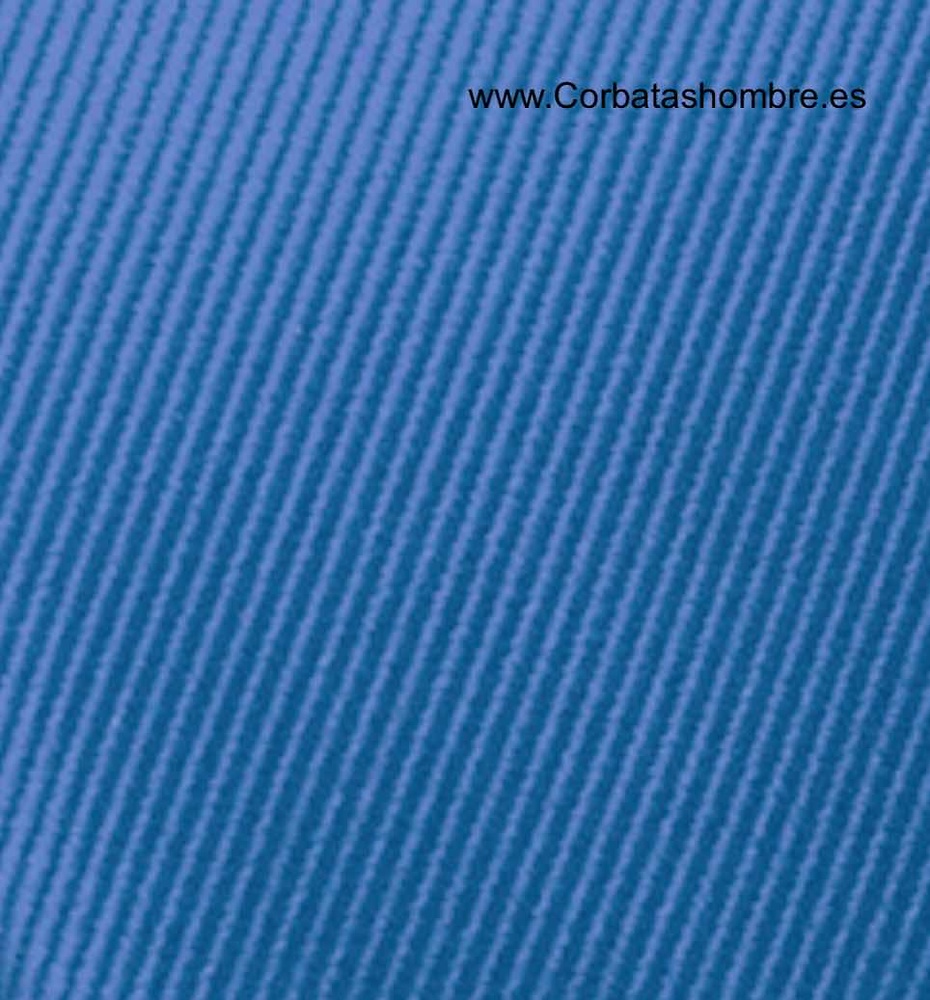 CORBATA ESTRECHA LISA EN AZUL CLARO DE TELA AL BIES 