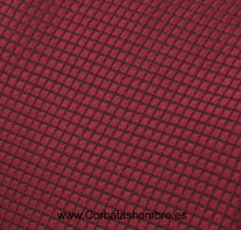 CORBATA GRANATE ESTRECHA LISA JACQUARD 