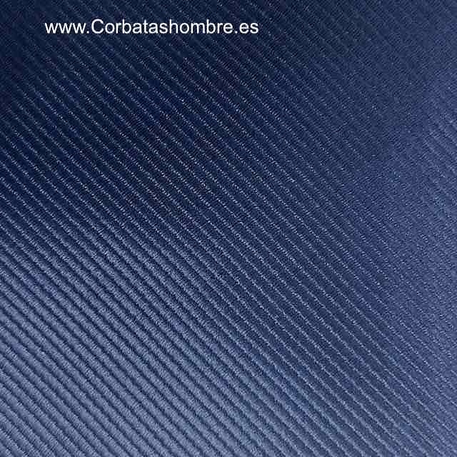 CORBATA LISA AZUL MARINO DE JACQUARD AL BIÉS ELEGANTE 