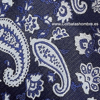 CORBATA PASLEY CACHEMIR EN COLORES AZULES 