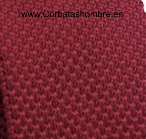 CORBATA PUNTO ROJO BURDEOS LISA 