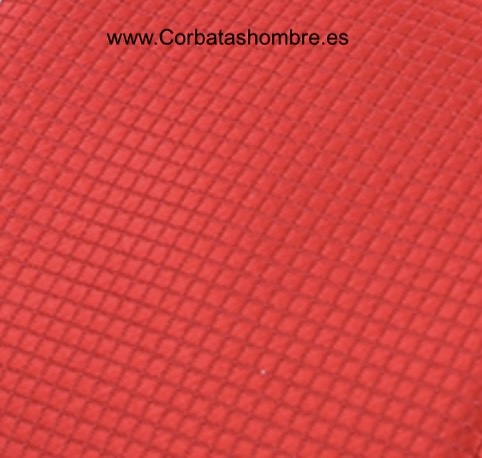 CORBATA ROJA ESTRECHA Y LISA DE JACQUARD 