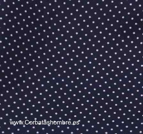 PAÑUELO AZUL MARINO CON 1000 LUNARES PEQUEÑOS BLANCOS ELEGANTÍSIMO 