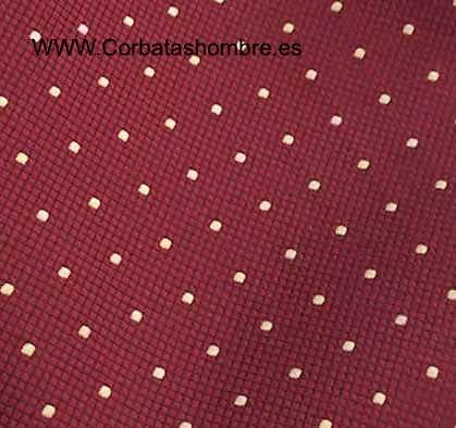 PAÑUELO BURDEOS CON LUNARESDORADOS PEQUEÑOS PARA BOLSILLO DE CHAQUETA 