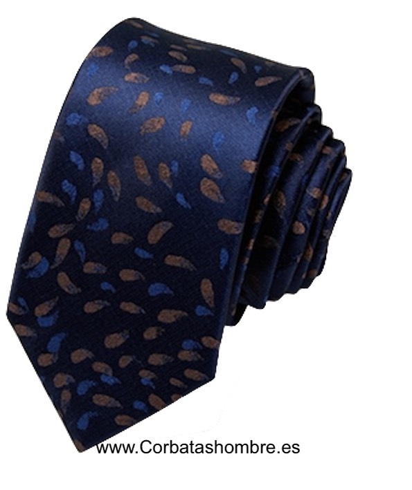 CORBATA AZUL MARINO CON PEQUEÑAS PINCELADAS 