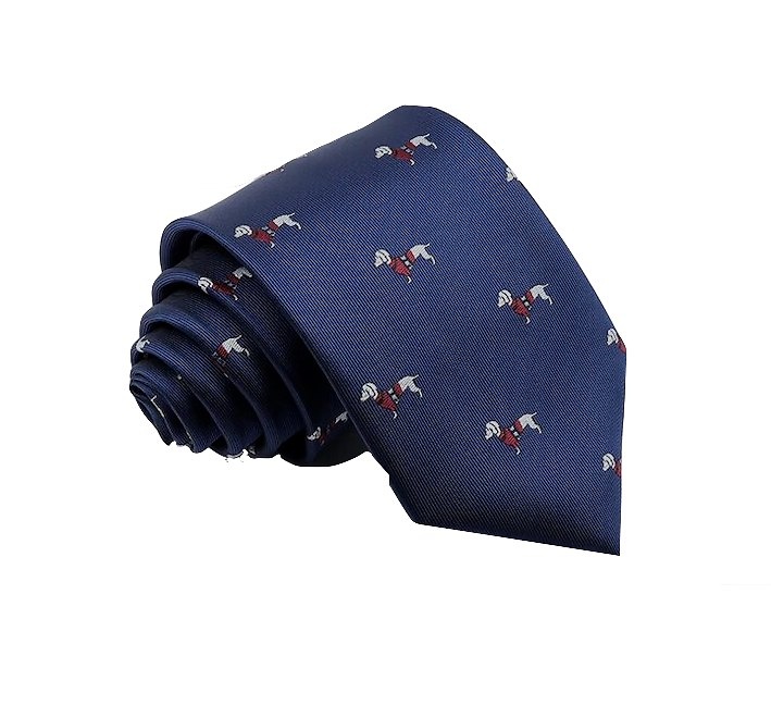 CORBATA AZUL MARINO DE BONITOS PERROS TECKEL 