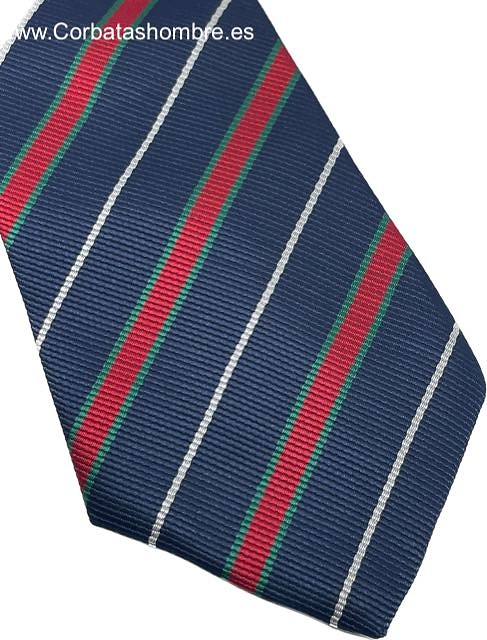 CORBATA AZUL MARINO MUY ELEGANTE DE RAYAS ANCHAS COMBINADA CON BURDEOS 