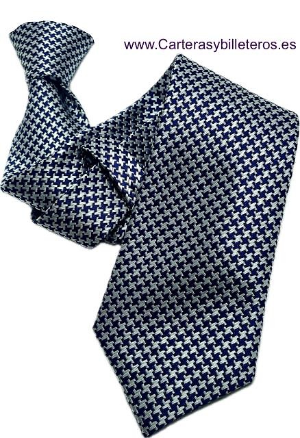 CORBATA AZUL MARINO Y GRIS DE CEREMONIA O CHAQUÉ 