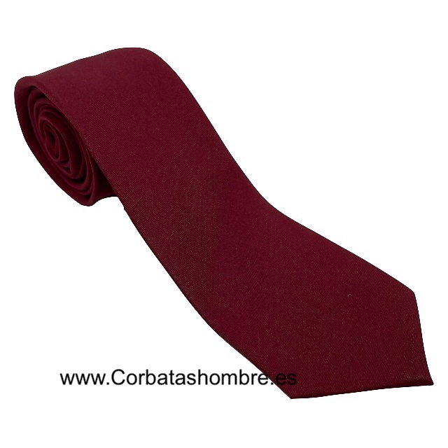 Corbata granate lisa de