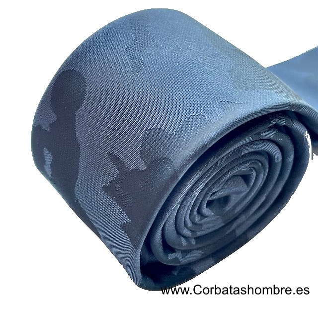 CORBATA CAZADOR DE CAMUFLAGE ESTRECHA TONOS GRISES 