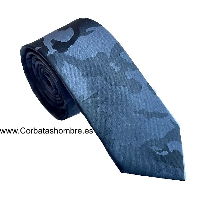 CORBATA CAZADOR DE CAMUFLAGE ESTRECHA TONOS GRISES 