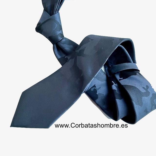 CORBATA CAZADOR DE CAMUFLAGE ESTRECHA TONOS GRISES 