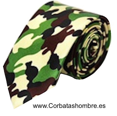 CORBATA CAZADOR DE CAMUFLAGE ESTRECHA 