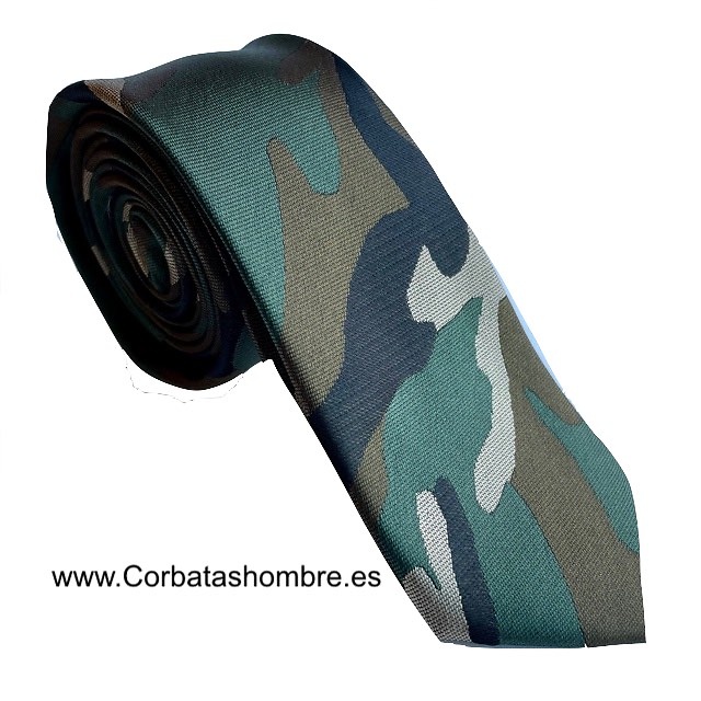 CORBATA CAZADOR DE CAMUFLAGE ESTRECHA 