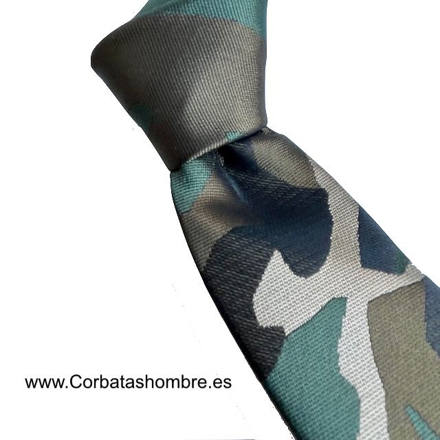 CORBATA CAZADOR DE CAMUFLAGE ESTRECHA 