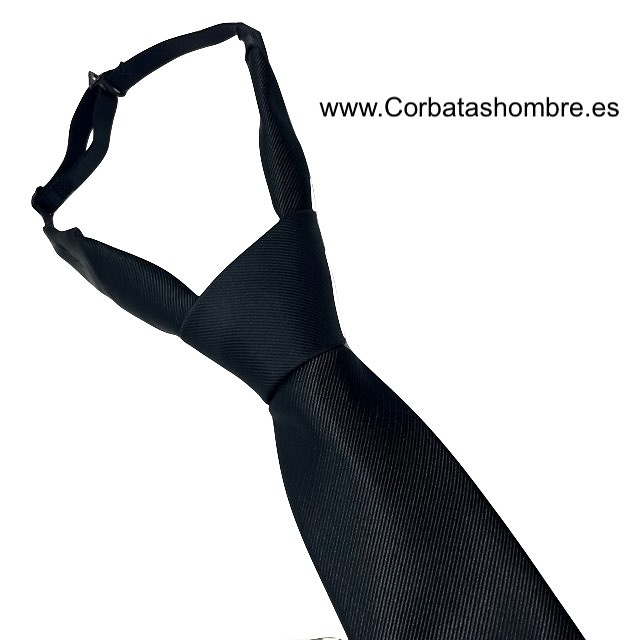 Corbata nudo hecho negra regulador