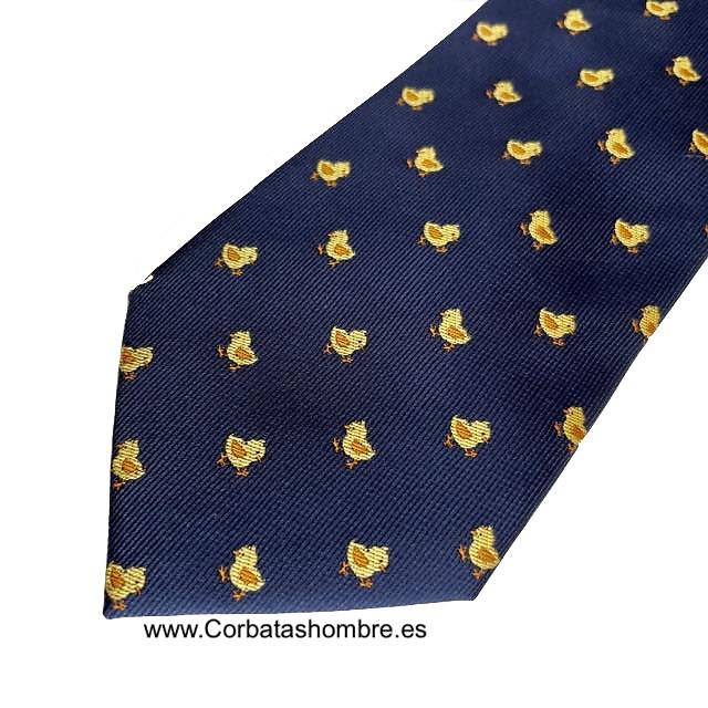 CORBATA DE POLLITOS PIO PIO AZUL MARINO 