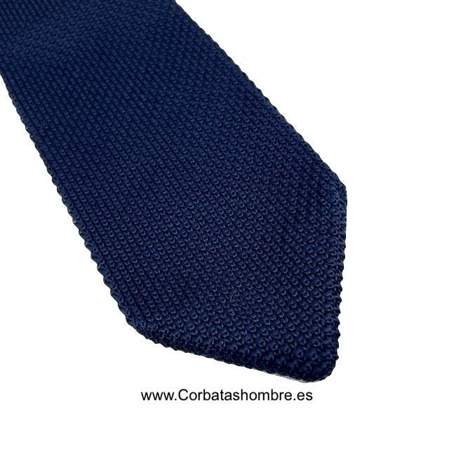 CORBATA DE PUNTO AZUL MARINO DISTINGUIDA 