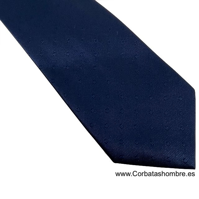 CORBATA ELEGANTE AZUL MARINO CON LUNARES TAMBIÉN EN MARINO 