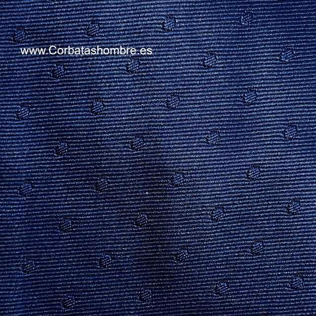 CORBATA ELEGANTE AZUL MARINO CON LUNARES TAMBIÉN EN MARINO 