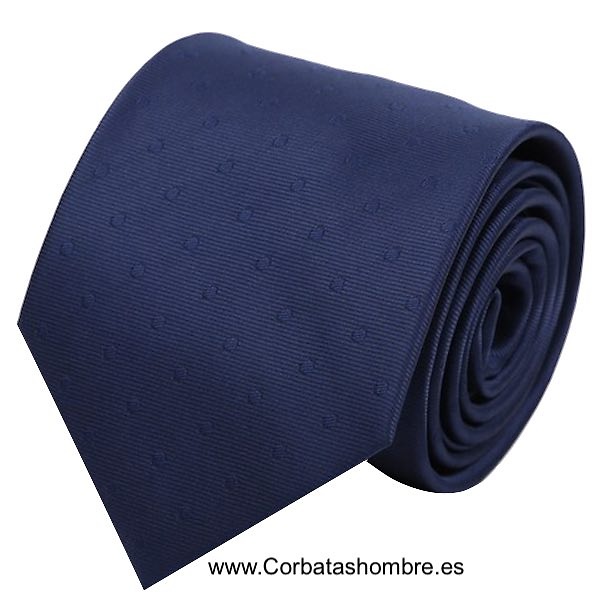 CORBATA ELEGANTE AZUL MARINO CON LUNARES TAMBIÉN EN MARINO 