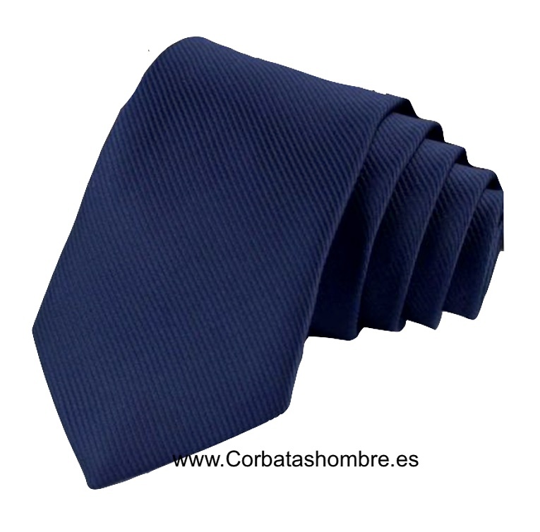 Corbata estrecha azul marino