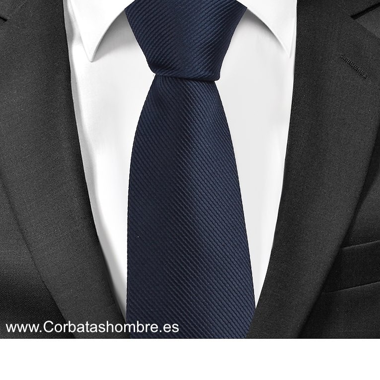 CORBATA ESTRECHA AZUL MARINO LISA AL BIES 