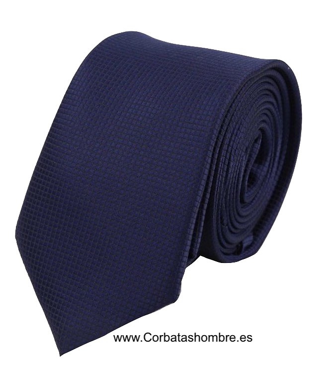 CORBATA ESTRECHA AZUL MARINO LISA JACQUARD 