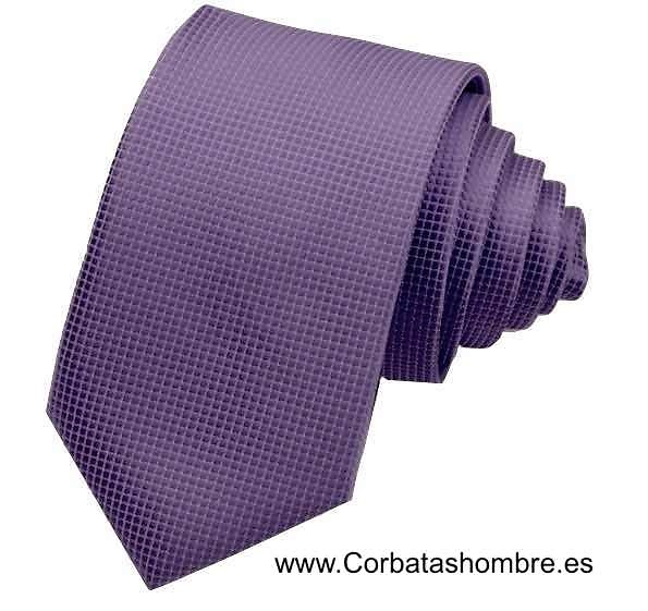 CORBATA ESTRECHA LILA LISA JACQUARD 