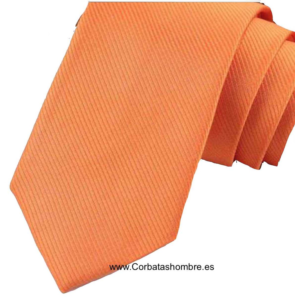 CORBATA ESTRECHA NARANJA AL BIES 