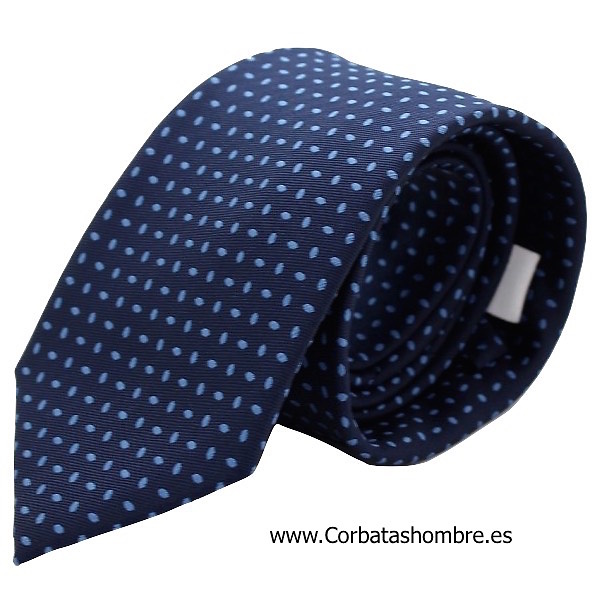 CORBATA FONDO AZUL MARINO CON DETALLE AZULÓN 