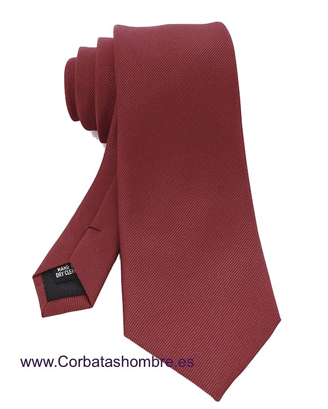 CORBATA GRANATE CEREZA DE JACQUARD AL BIÉS ELEGANTE 