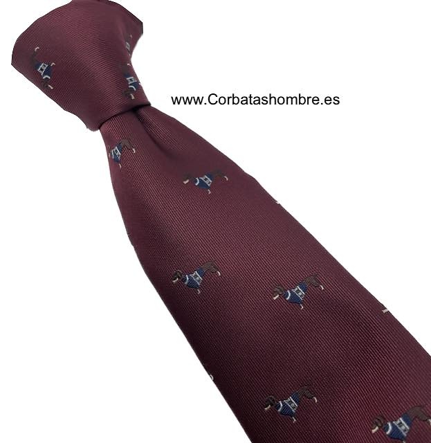 CORBATA GRANATE DE PERROS TECKEL MUY ORIGINAL 