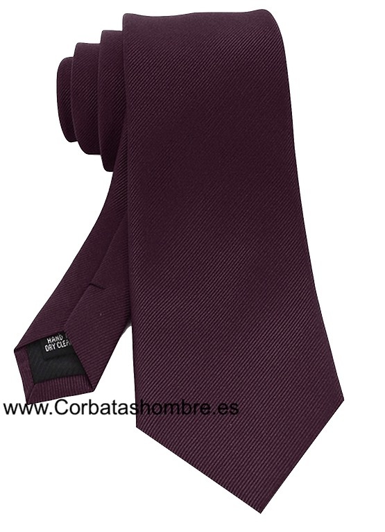 CORBATA GRANATE DE TEJIDO JACQUARD AL BIÉS ELEGANTÍSIMA 