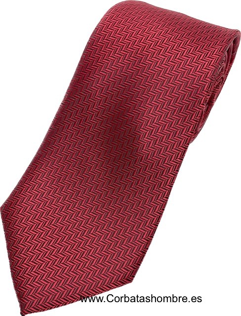 CORBATA GRANATE DE TELA JACQUARD CON DIBUJO DE ESPIGA DEL PROPIO TEJIDO 