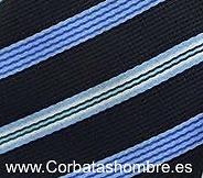 CORBATA MARINO A RAYAS AZULES MAS CLAROS A DOS TONOS 