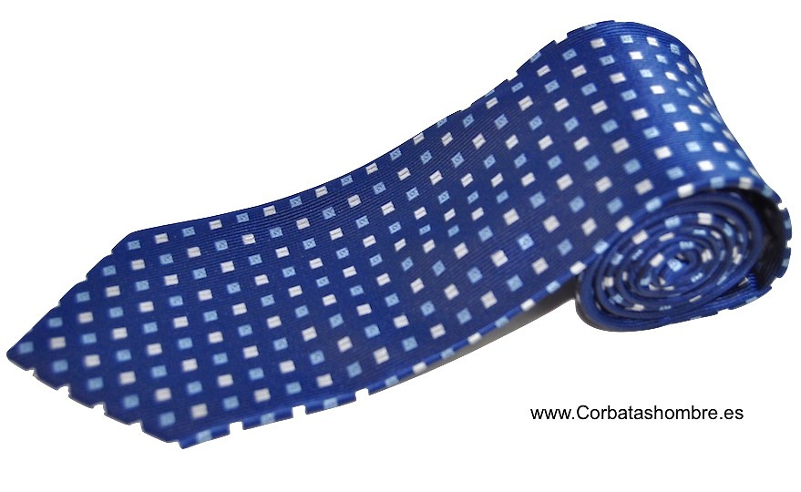 CORBATA MULTI CUADROS AZUL MARINO 