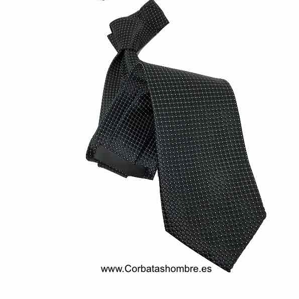 Corbata negra lunares blancos pequeños