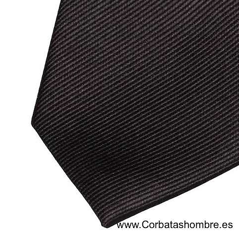 CORBATA NEGRA LISA TEJIDO MICRORALLADO MULTI USOS 