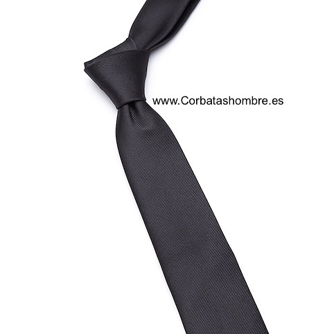 CORBATA NEGRA LISA TEJIDO MICRORALLADO MULTI USOS 