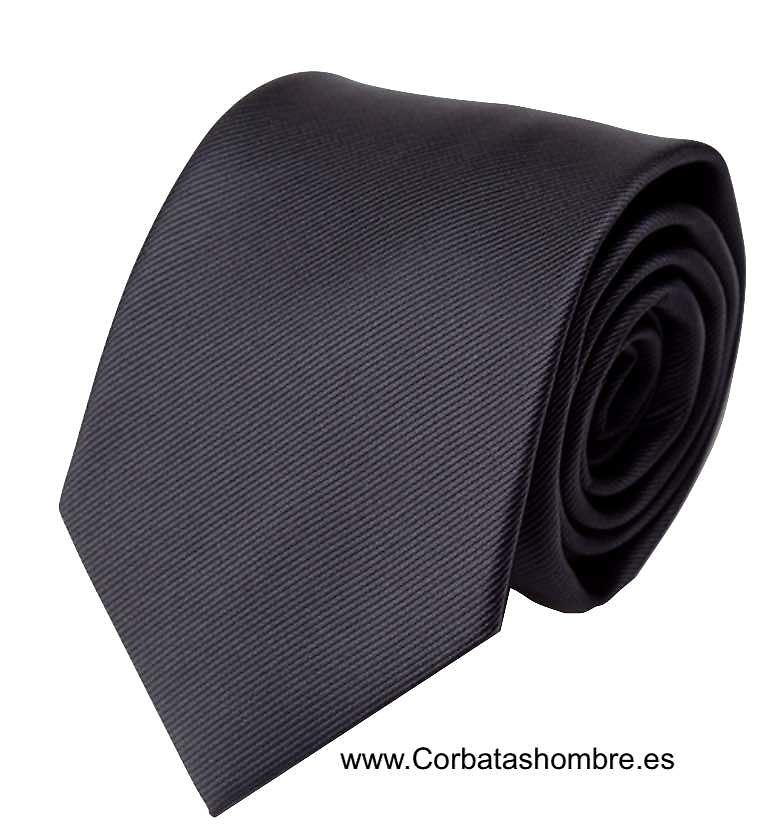 CORBATA NEGRA LISA TEJIDO MICRORALLADO MULTI USOS 