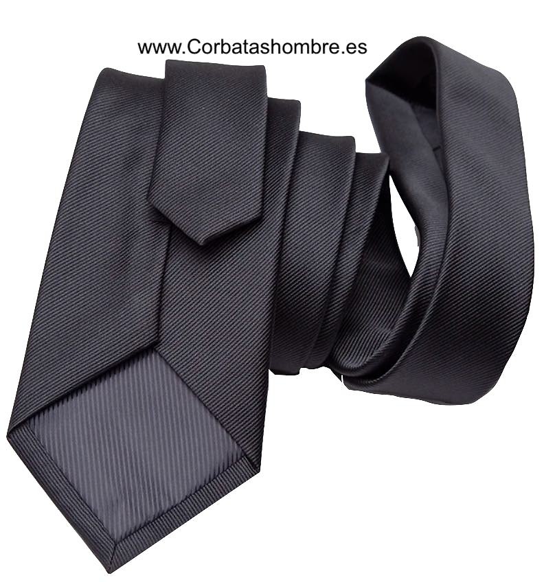 CORBATA NEGRA LISA TEJIDO MICRORALLADO MULTI USOS 