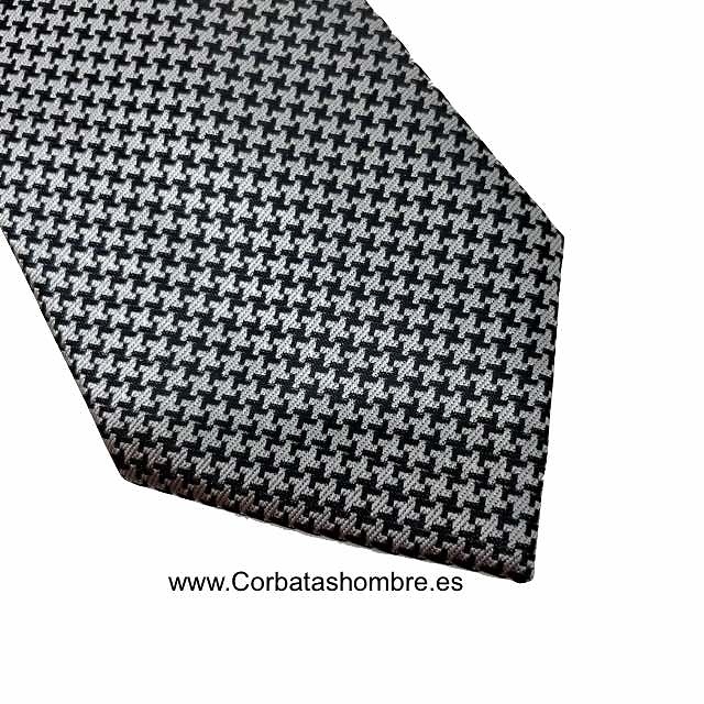 CORBATA NEGRA Y GRIS DE CEREMONIA O CHAQUÉ 