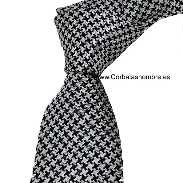 Corbata novio negra y gris