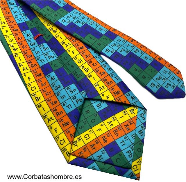 CORBATA ORIGINAL CON LA TABLA PERIÓDICA DE LOS ELEMENTOS 