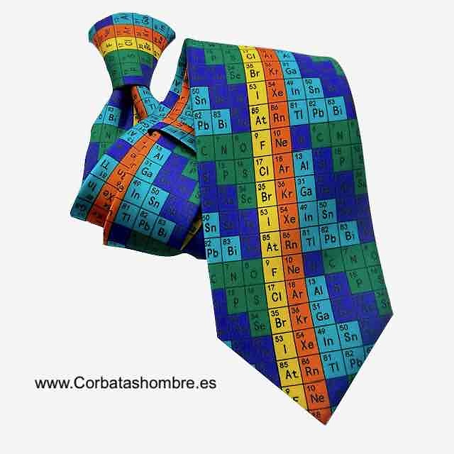 CORBATA ORIGINAL CON LA TABLA PERIÓDICA DE LOS ELEMENTOS 