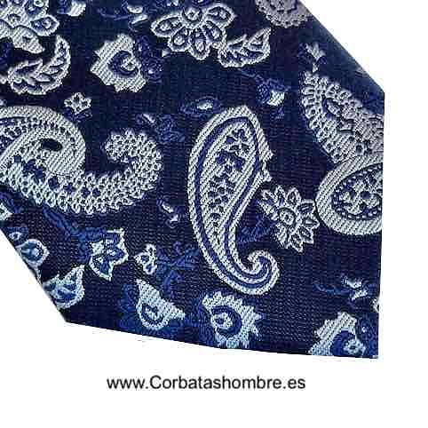 CORBATA PASLEY CACHEMIR EN COLORES AZULES 